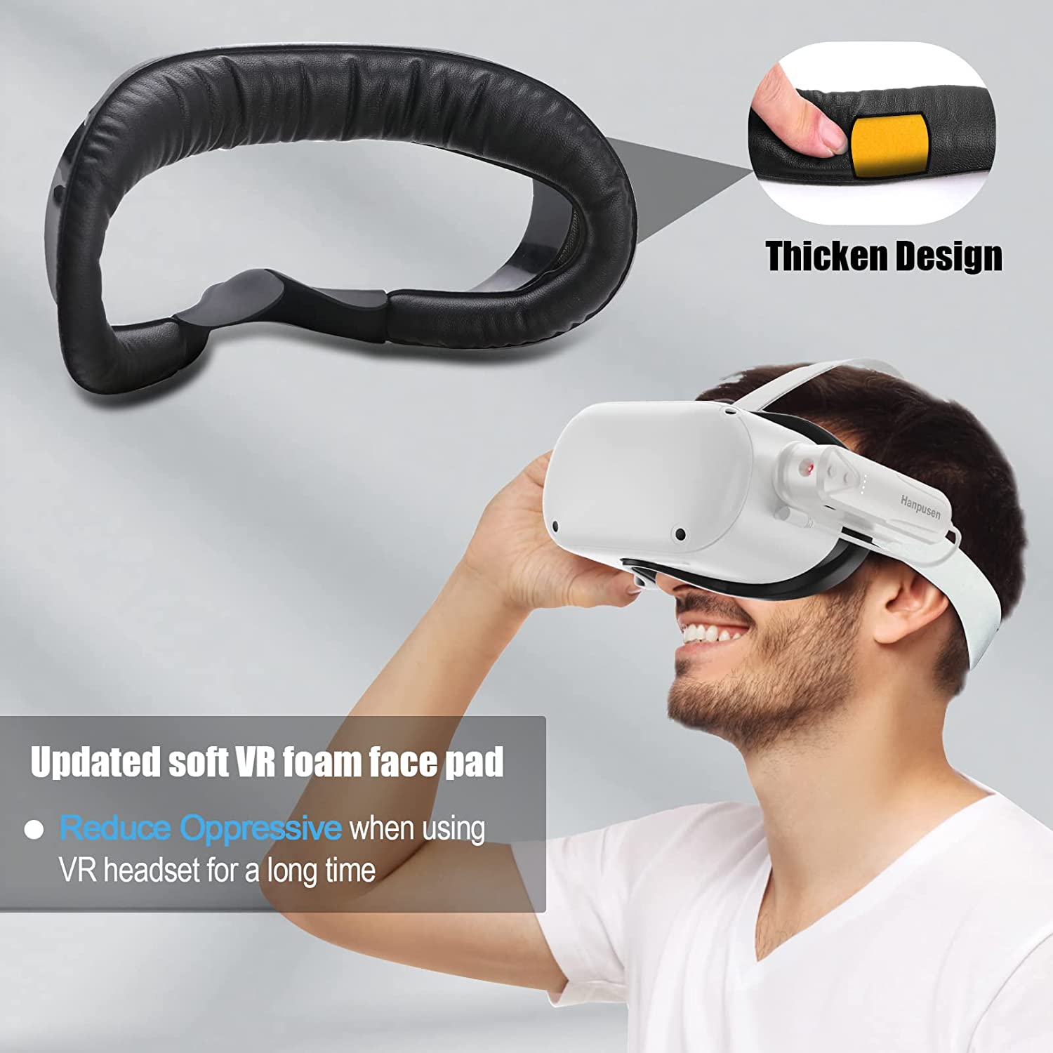 Подушка для лица Hanpusen для  – обзор и цена Vr Facial Interface Foam Pad Leather