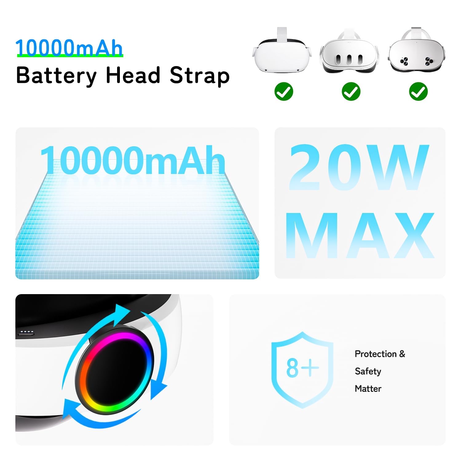 Ремешок для Meta Quest 3/3S с  – обзор и цена Head Strap With Battery Pack Vr Elite